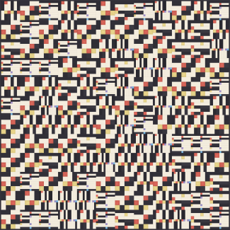 tapestry yellow red